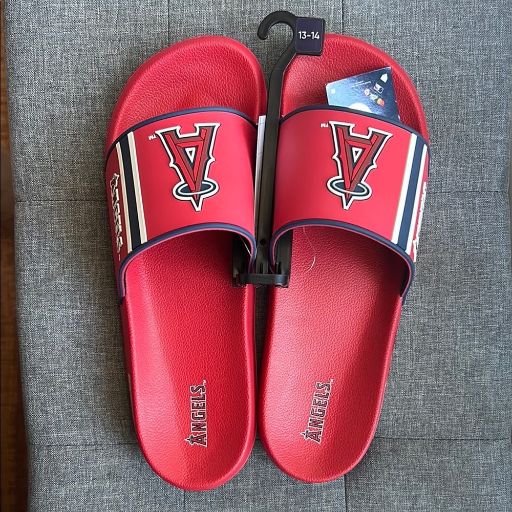 Angels Red Slide Sandals